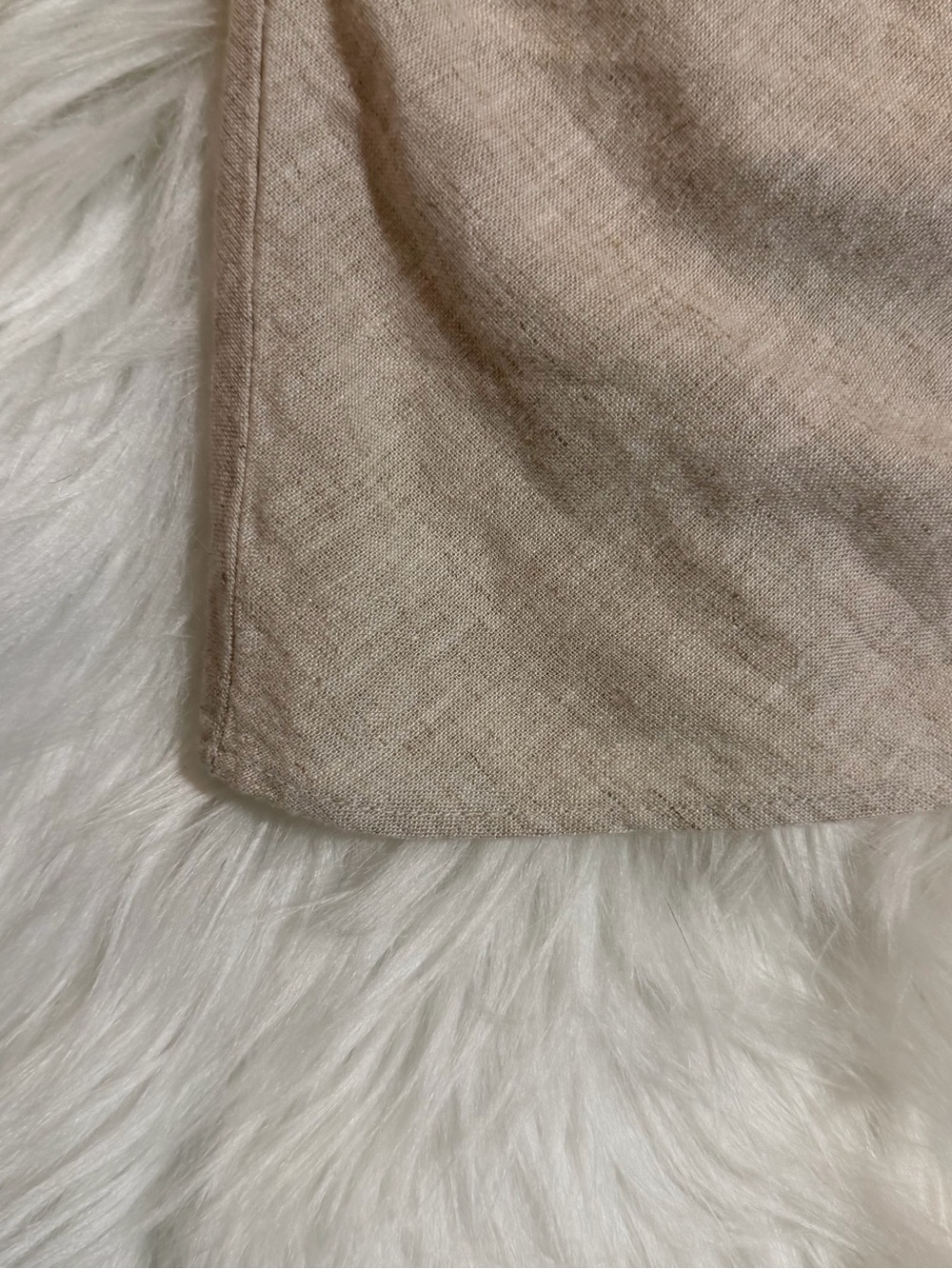 Banana Republic Linen Blend Beige Midi Dress Size 0 NWOT - Picture 4 of 15